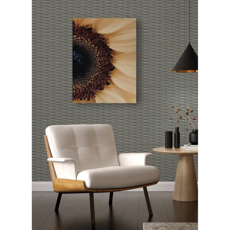 A-Street Prints Gator Slate Geometric Stripe Wallpaper