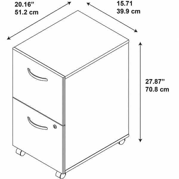 Series C 2 Drawer Mobile File by Bush Business Furniture Bed
