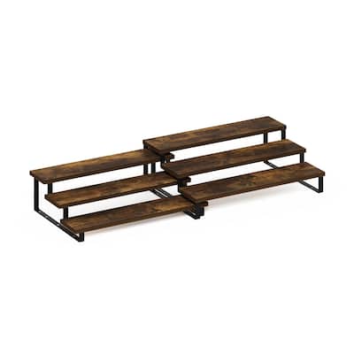 Furinno Ravel 3-Tier Multipurpose Expandable, Nestable Kitchen Counter Spice Rack Organizer, Set of 2
