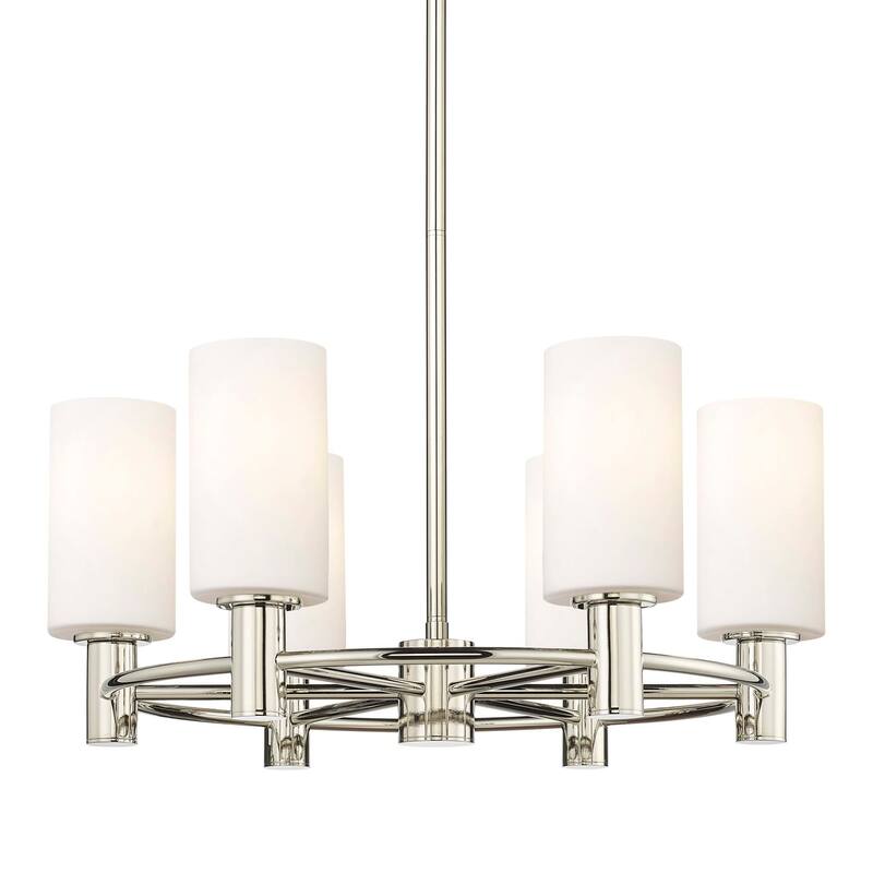 Innovations Lighting 434-6CR-11-24 Crown Point Chandelier Crown Point - Polished Nickel