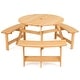 preview thumbnail 10 of 8, Gymax Kids Outdoor Wooden Picnic Table & Bench Set w/Umbrella Hole &