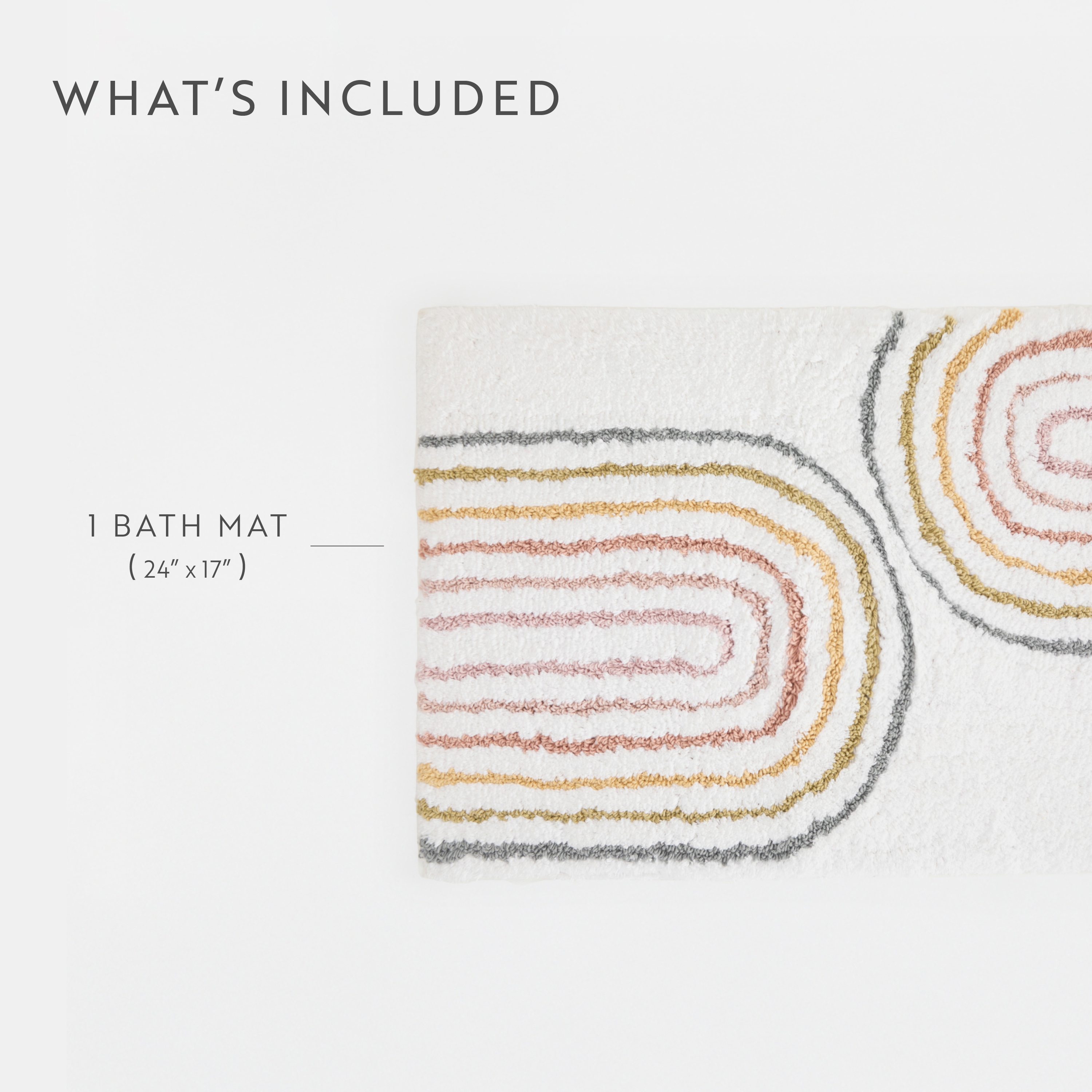 Becky Cameron 100% Cotton Modern Patterned Bath Mat