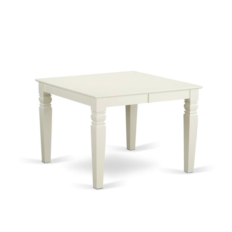 HomeStock 5-Piece Linen White Finish Solid Wood Top Dining table with 4 Chairs with Lattice Back