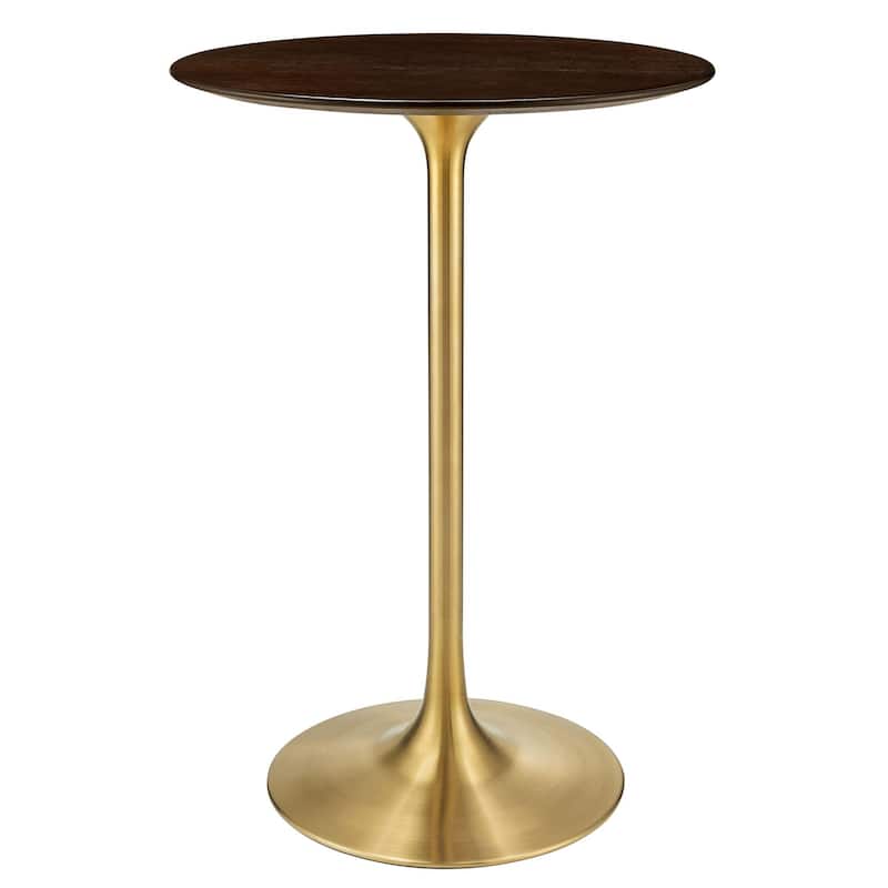 Lippa Round Wood Bar Table