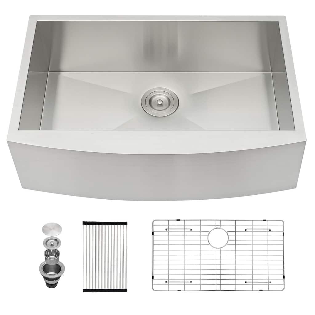 30 Inch Kitchen Sink Stainless Steel 18 gauge Apron Front Kitchen Sink - 30 x 20