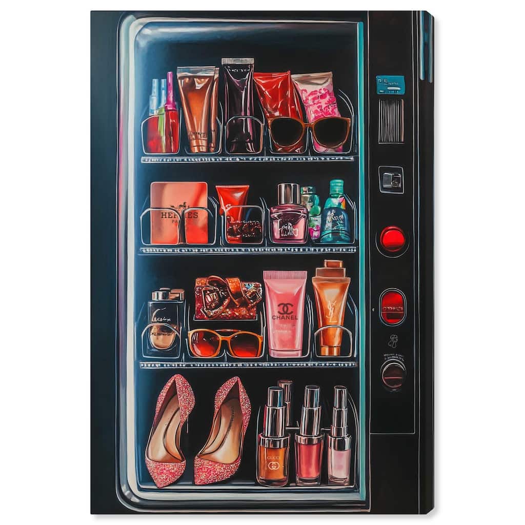 Fashion Vending Machine Canvas by Art Remedy, Gallery Wrapped