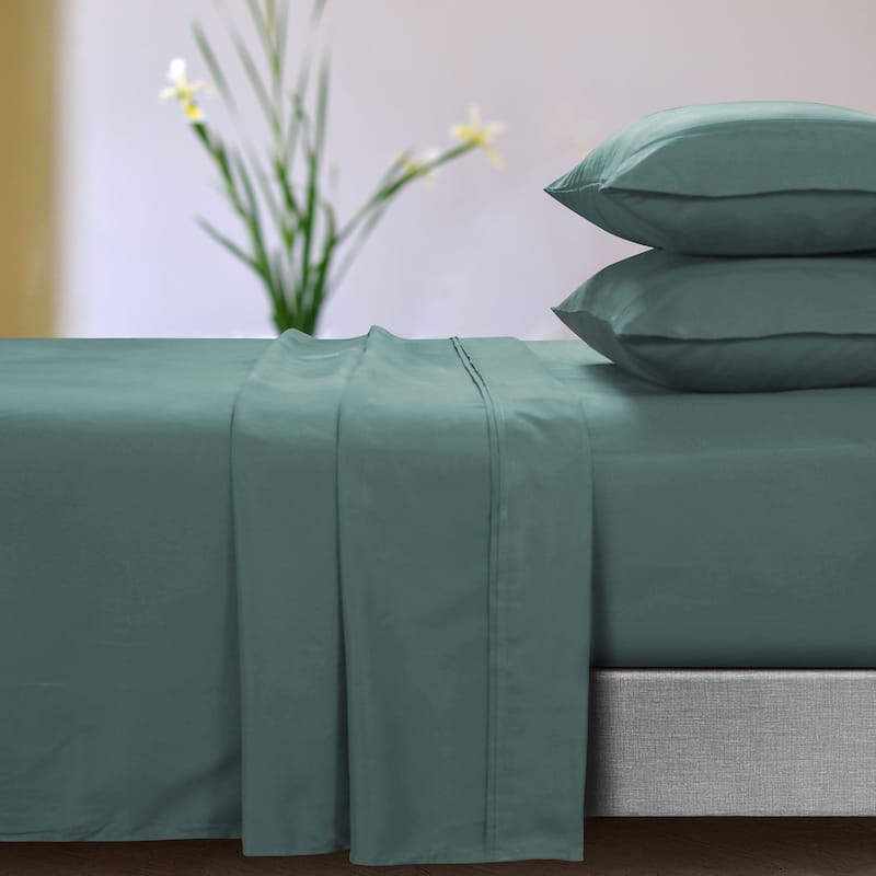Super Soft Extra Deep Pocket Bed Sheet Set with Oversize Flat - Full - Atlantic