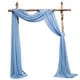 preview thumbnail 12 of 12, Garvee 3 Panels Wedding Arch Draping Fabric, 2.5x19.5 ft Chiffon Draping Fabric, for Ceremony Reception Bridal Shower