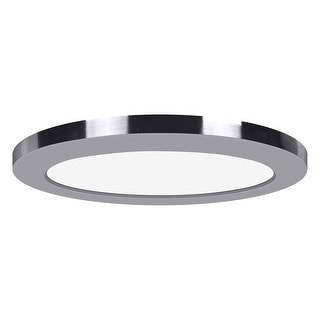 Access Lighting ModPLUS - Round LED Flush Mount - 9" - 120-277V - Chrome Finish - White Acrylic