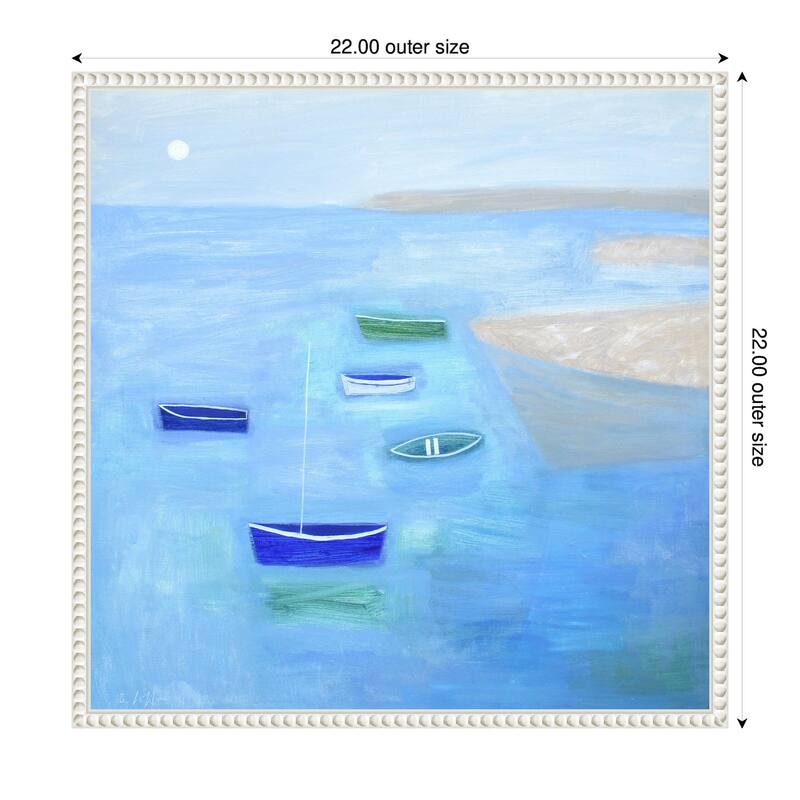 Kate and Laurel Sylvie Calm Waters Framed Canvas by Giuliana Lazzerini