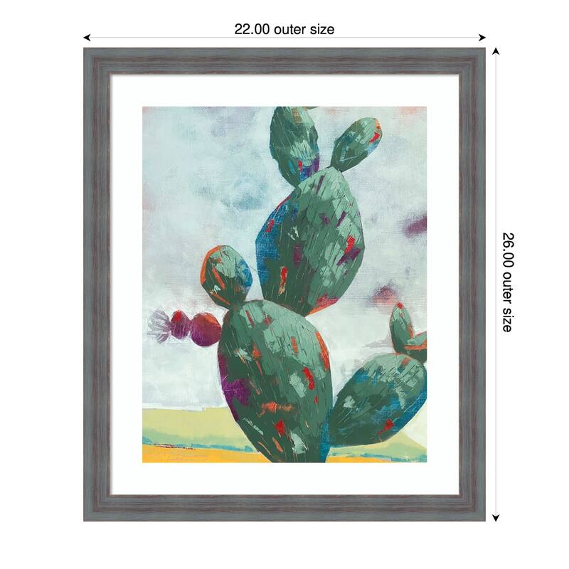 Stand Tall by Dianna Fritzler Wood Framed Wall Art Print - Dixie Blue Grey Rustic - 22 x 26 in