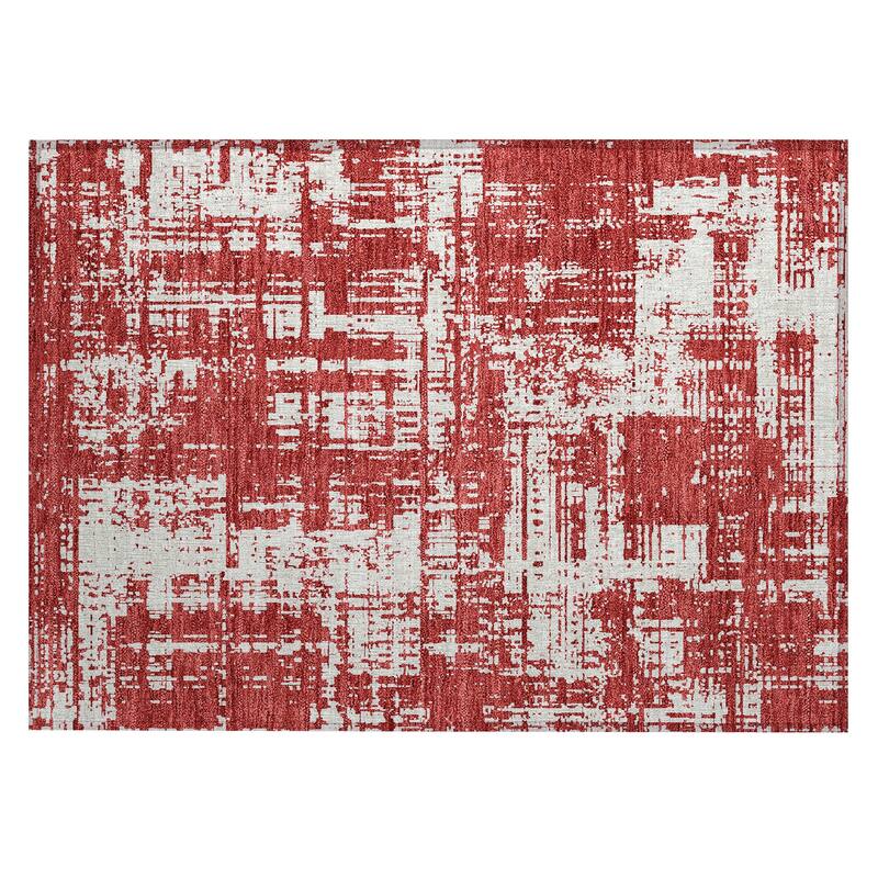 Machine Washable Indoor/ Outdoor Chantille Solid Abstract Rug