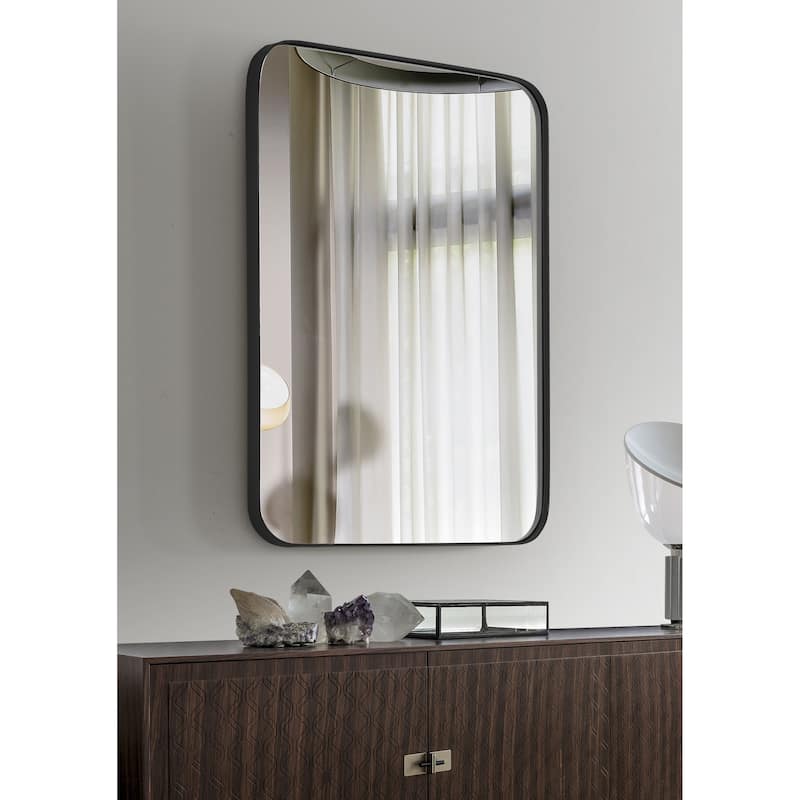 STAR Black Rectangular Wall and Bathroom Mirror - 24x36 Inches - 24x36 - Black