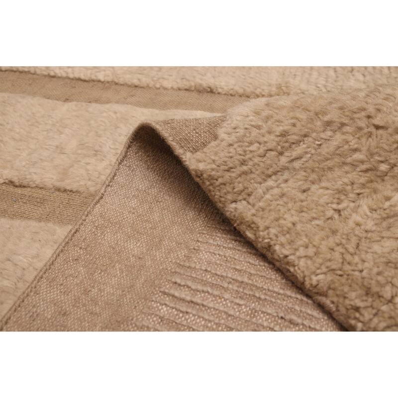 ECARPETGALLERY Hand-knotted Pak Finest Marrakesh Khaki Wool Rug - 8'11 x 12'0