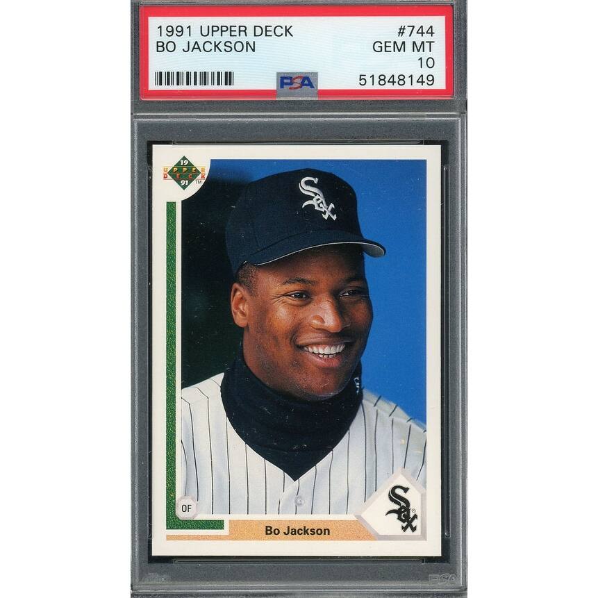 Bo Jackson 1991 Upper Deck Baseball Card #744 Graded PSA 10 GEM MINT - 8'6" x 11'6"