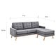 preview thumbnail 9 of 7, Shelby Grey Upholstered Reversible Chaise Sectional