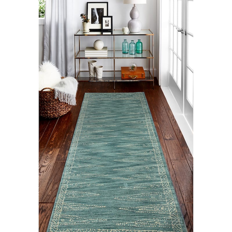 Bashian Hand-tufted Eloise Teal Rug