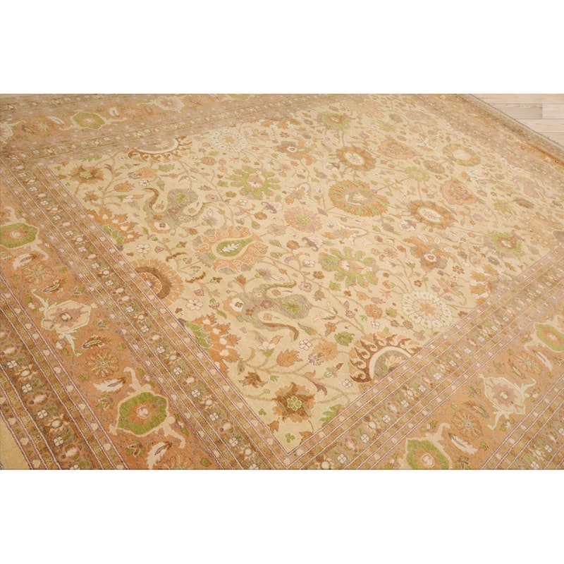 Beige Traditional 100% Wool Rug with 300 KPSI Pak Persian Area Rug - 9' 1'' x 12'