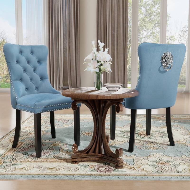 Tufted Naliheads Solid Wood Upholstered Dining Chairs Set of 8