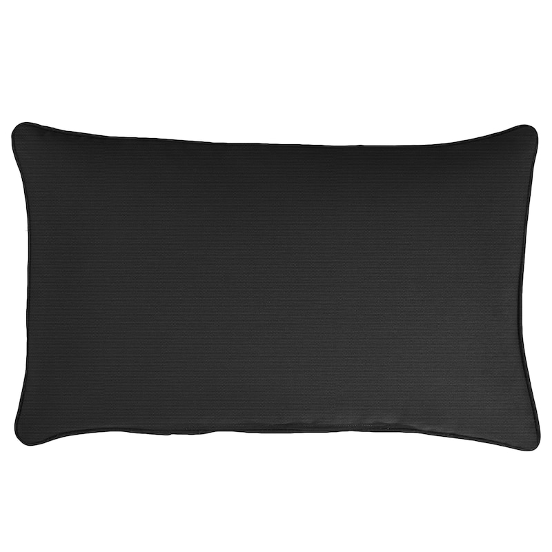 Sunbrella Canvas Indoor/Outdoor 13x20 Corded Lumbar Pillow (Single) - 13 in H x 20 in W x 6 in D