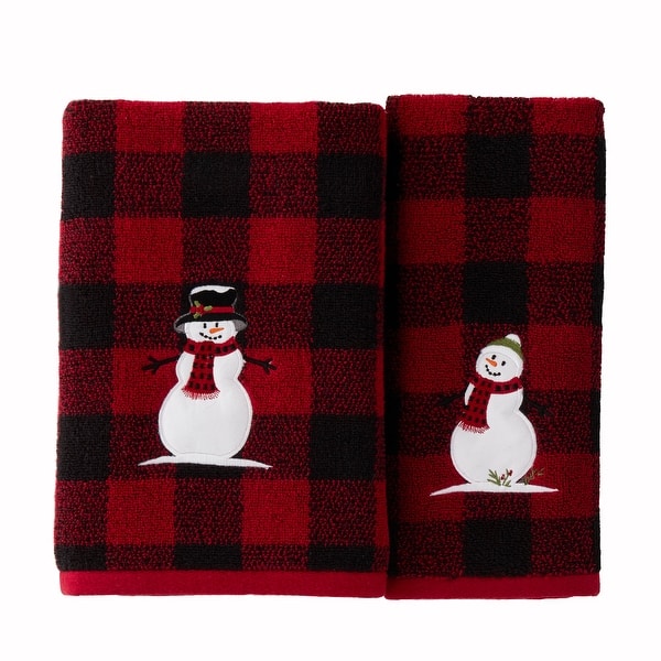 SKL Home Woodland Winter 2-pc. Hand Towel Set - Red