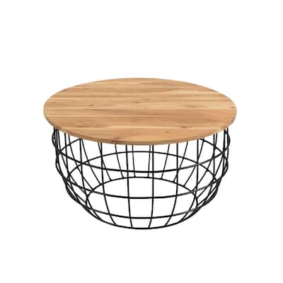 Finch Solid Wood Round coffee Table