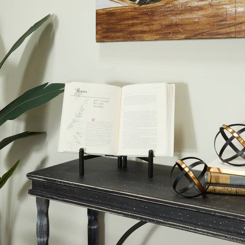 Metal Easel with Foldable Stand - Black - Roche River Decor - 1"W x 12"L x 11"H