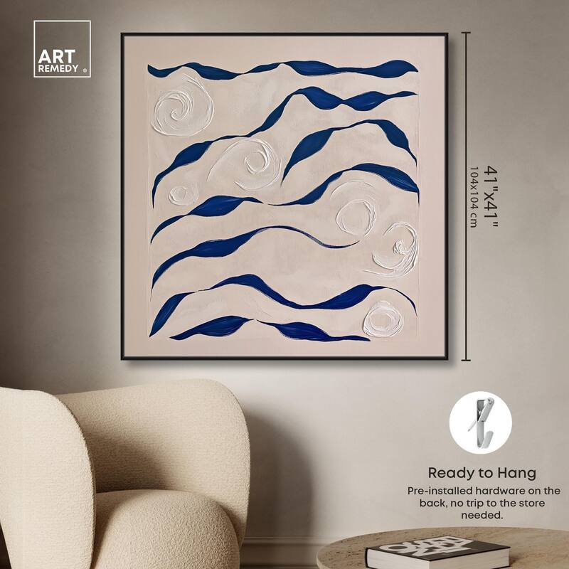 Acrylic Waves Canvas by Art Remedy