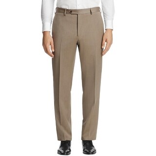 Shop Luigi Bianchi Mens Flat Front Twill Dress Pants 32 Light