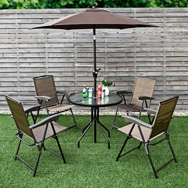 Costway set of 2 patio folding chairs adjustable reclining indoor outdoor garden pool deals