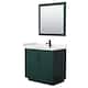 Option Green, Black Trim, Carrara Cultured Marble Top