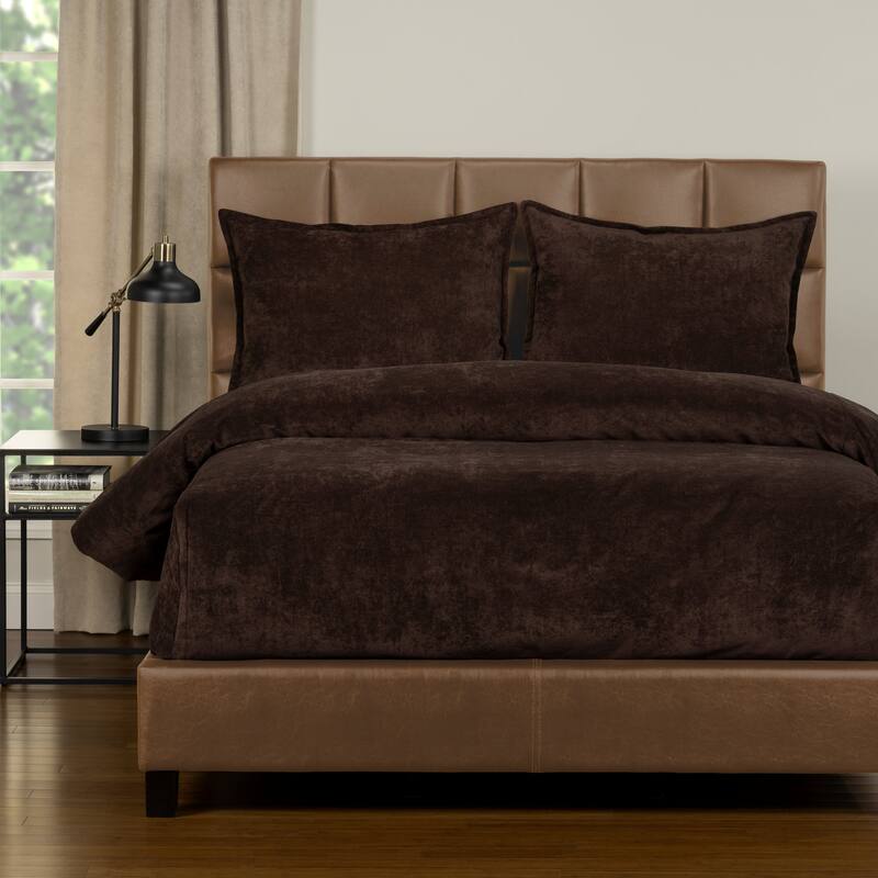 Mixology Padma 6-piece Bed Cap Comforter Set with Sewn Corners - Coffee Bean - Twin