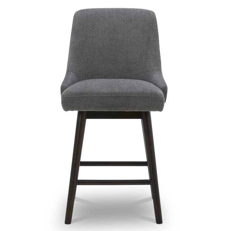 Spruce & Spring Hazel Upholstered Counter Height Swivel Barstool with Back
