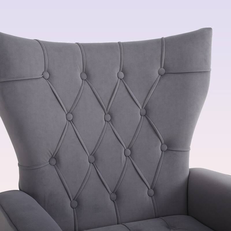 Modern Accent Chair with Ottoman for Living Room