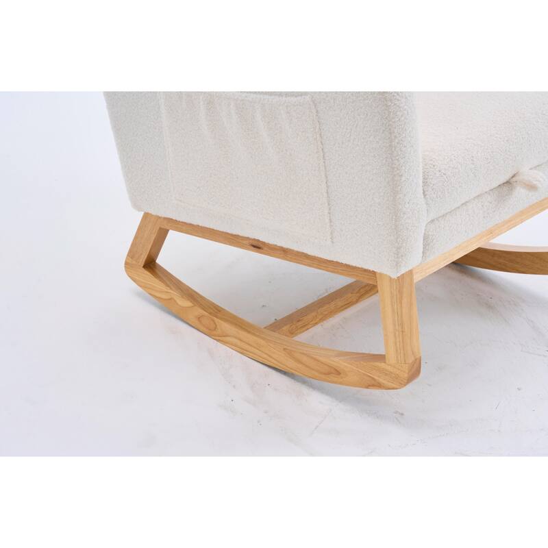 Nursery Rocking Chair - 39.76" Tall with Flip-Down Ottoman