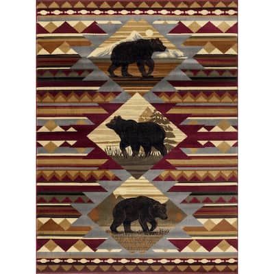 Nature's Nest GC_CBL3001 Multi Lodge Area Rug
