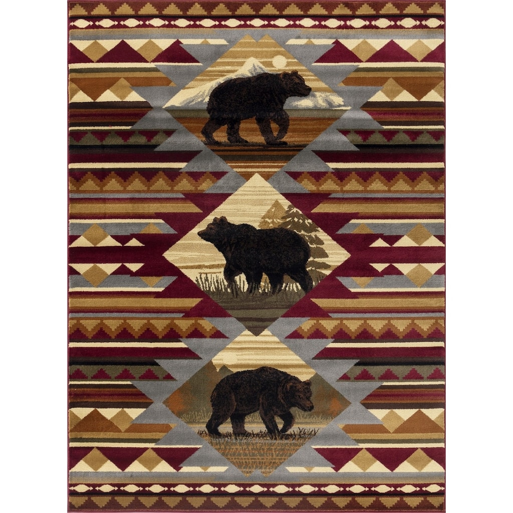 Nature's Nest GC_CBL3001 Multi Lodge Area Rug