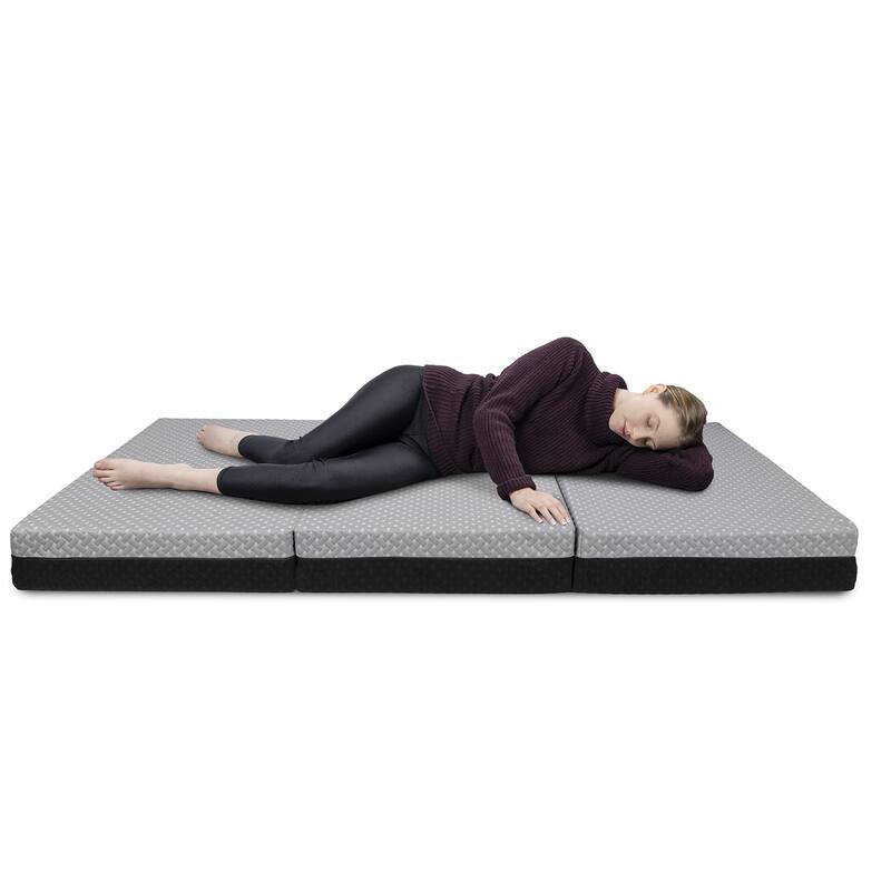 Dual Sided Premium Tri Folding Mattress, Memory Foam Foldable Mattress
