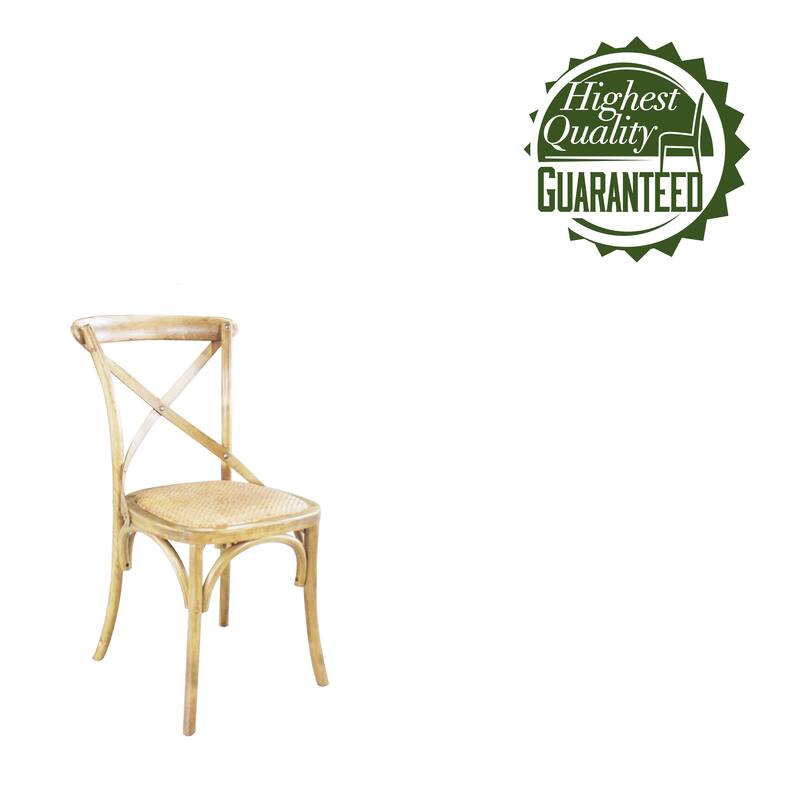 Porthos Home Remus Wood Dining Chair, Rattan And Birch Wood