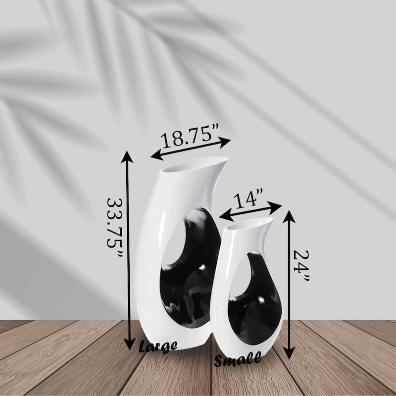 Modern floor vase, White Unique Trumpet Floor Vase, Home Interior Decoration, Modern Floor Vase, Tall Floor Vases
