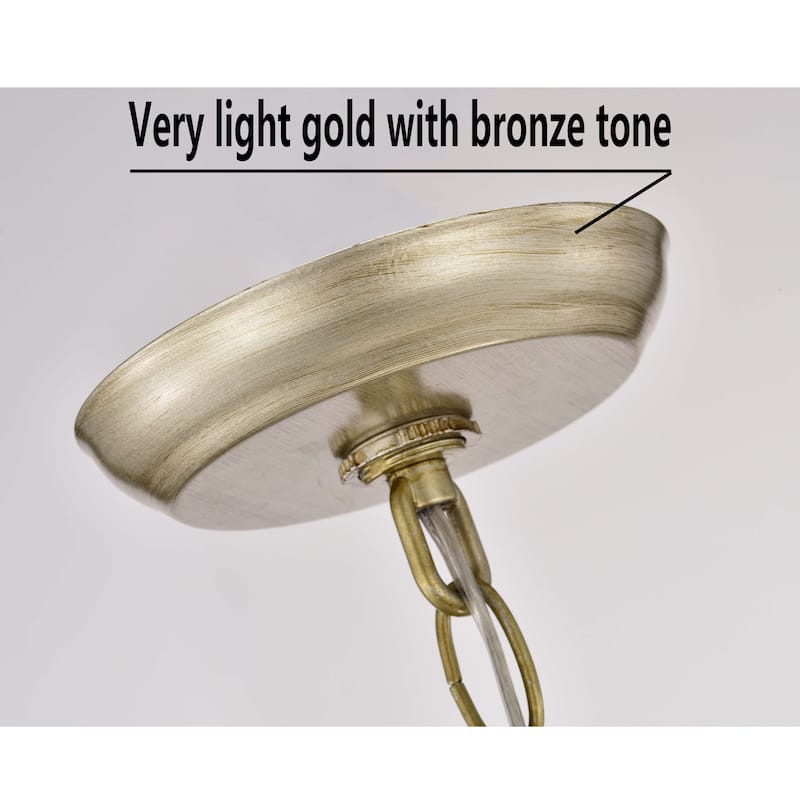 Benita 4-light Light Gold with Bronze Metal Crystal Orb Chandelier