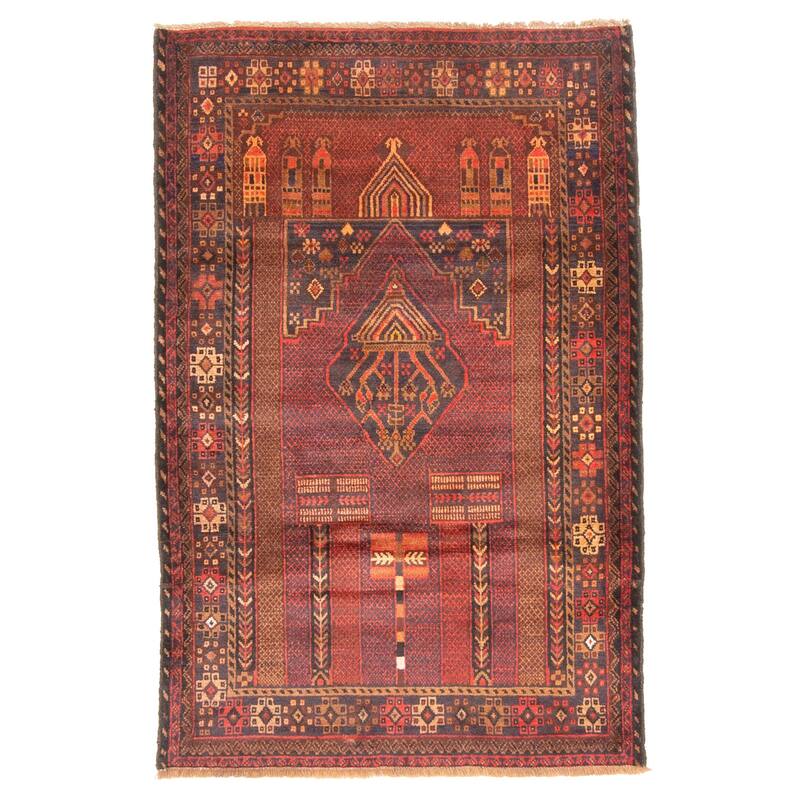 ECARPETGALLERY Hand-knotted Teimani Dark Grey Wool Rug - 3'0 x 4'7