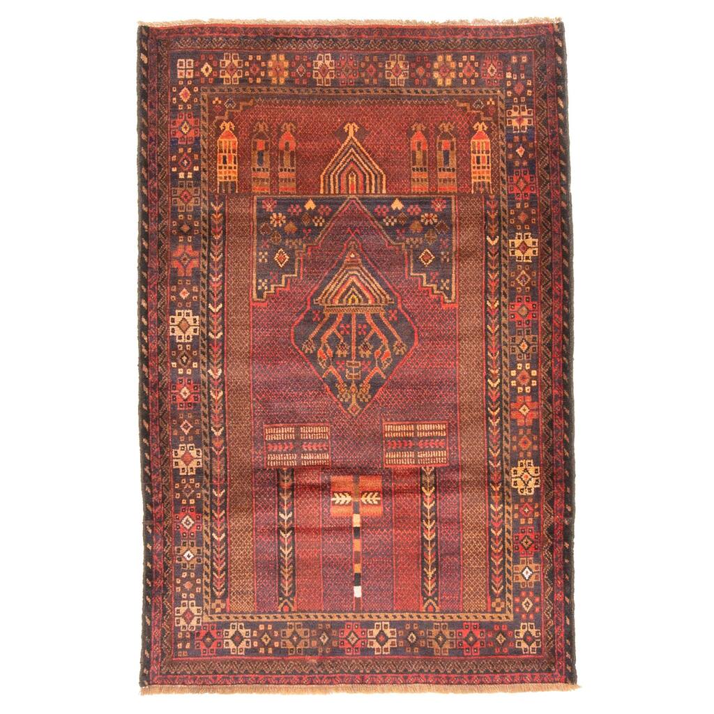 ECARPETGALLERY Hand-knotted Teimani Dark Grey Wool Rug - 3'0 x 4'7