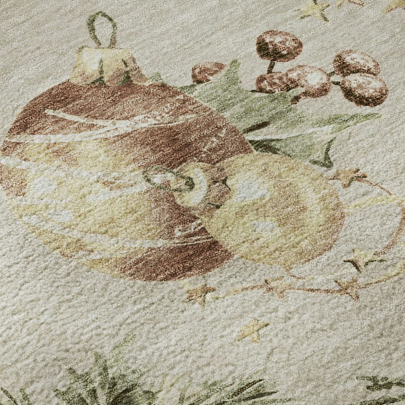 Premium Washable Super Soft Holiday Ornament Mayfield Rug
