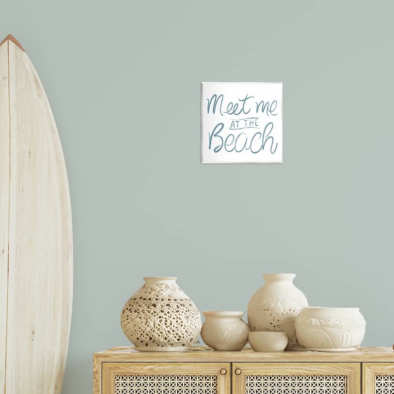 Stupell Minimal Meet At Beach Wall Plaque Art Design By SunDance Group