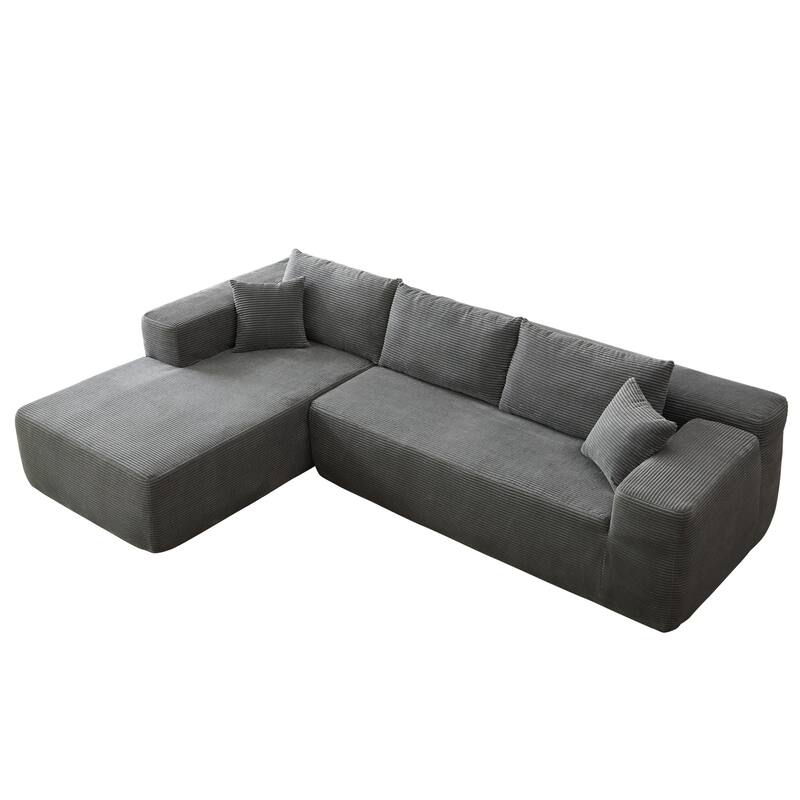 OVIOS Pit Stripes No Assembly Required Chaise Sofa