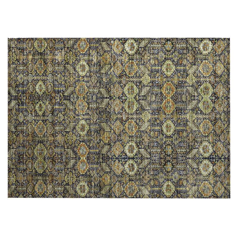 Caro Lush Floral Weather Resistant Blended Style Outdoor Rug