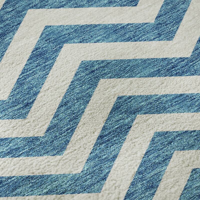 Premium Washable Super Soft Modern Chevron Mayfield Rug