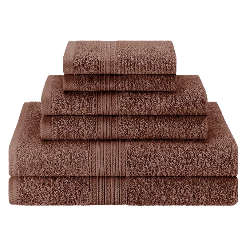 Eco-Friendly Sustainable Cotton 6-Piece Bathroom Towel Set