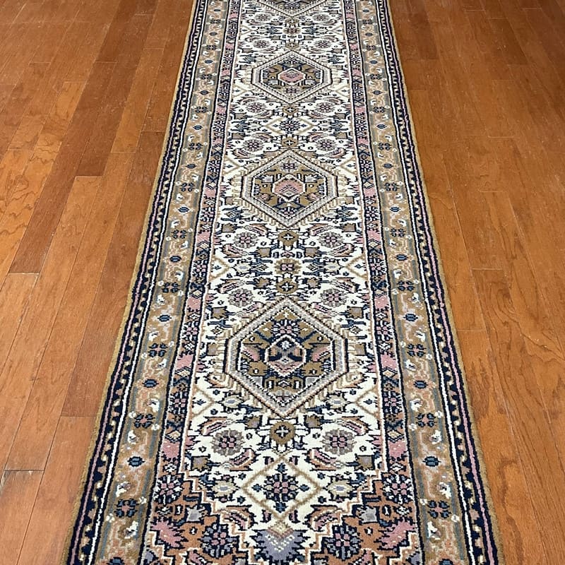 HERAT ORIENTAL Handmade Medallion Bidjar Wool Runner Rug - 2'9 x 12'